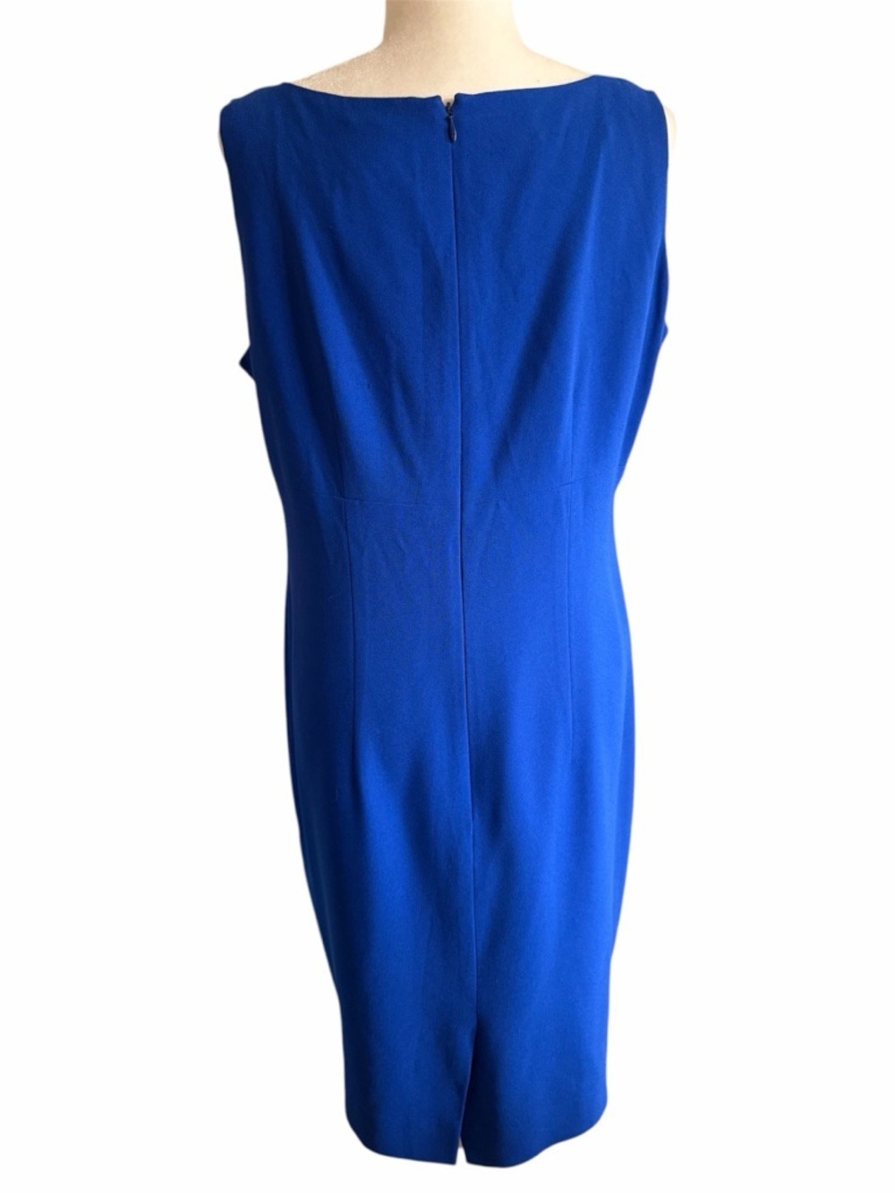 Liz Claiborne Cobalt Blue Sleeveless Cutout Shift Dress - Picture 4 of 8
